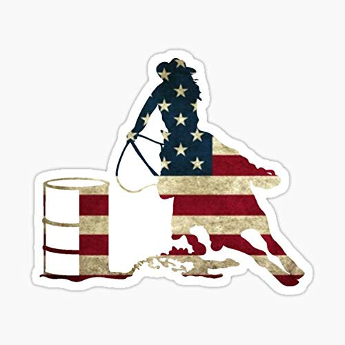 USA Barrel Racing Sticker - Sticker Graphic - Auto, Wall, Laptop, Cell, Truck Sticker for Windows, Cars, Trucks USA Barrel Racing Sticker - Sticker Graphic - Auto, Wall, Laptop, Cell, Truck Sticker for Windows, Cars, Trucks