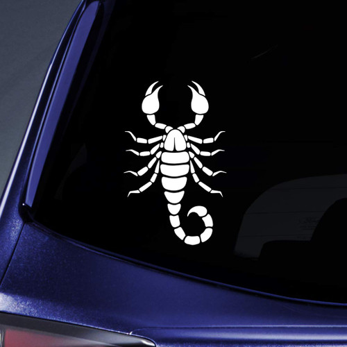 Bargain Max Decals Scorpion Silhouette Sticker Decal Notebook Car Laptop 5.5" (White)