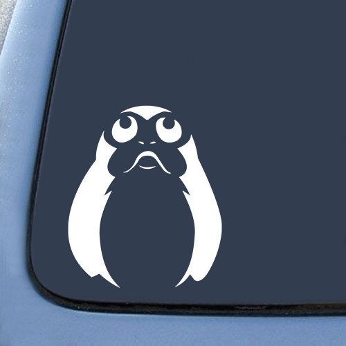 Bargain Max Decals PORG Bird Silhouette Sticker Decal Notebook Car Laptop 5.5" (White)