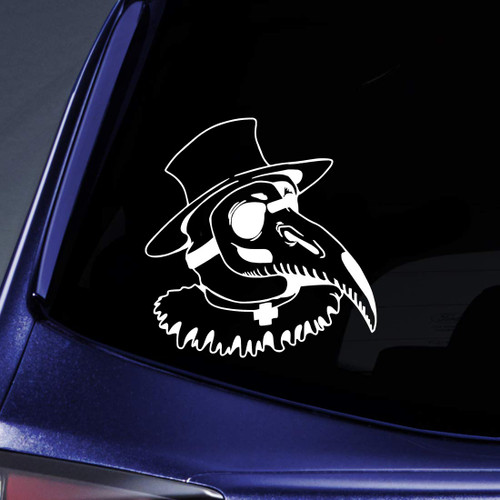 Bargain Max Decals Plague Doctor Sticker Decal Notebook Car Laptop 5.5" (White)