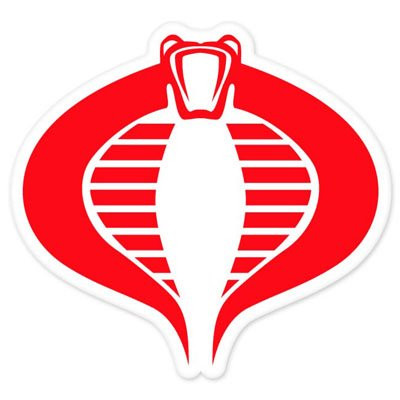 G.I. Joe Cobra Commander Vynil Car Sticker Decal - Select Size