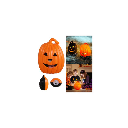 Ioeufe Halloween Pumpkin Lamp Lantern Light up Pumpkin Figurines Haunted House Night Light Plastic Tabletop Pumpkin Prop for Party Decorations