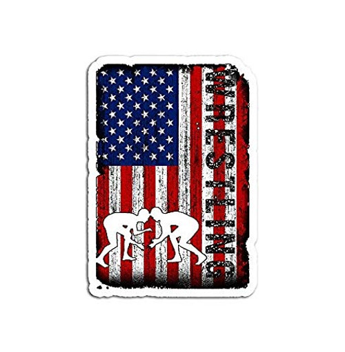 USA Flag Wrestling - Sticker Graphic - Auto, Wall, Laptop, Cell, Truck Sticker for Windows, Cars, Trucks USA Flag Wrestling - Sticker Graphic - Auto, Wall, Laptop, Cell, Truck Sticker for Windows, Cars, Trucks