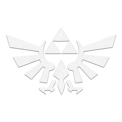 Bargain Max Decals Zelda Inspired Wings White Window Laptop Car Sticker 6"