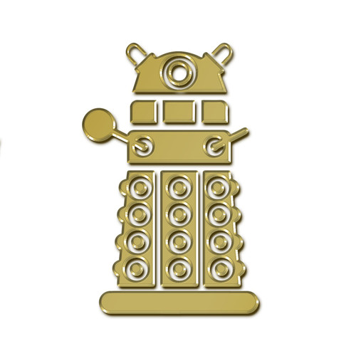 Bargain Max Decals Dalek Inspired Robot Doctor Gold Window Laptop Car Sticker 5.5"