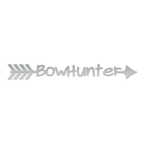 Bow Hunter Sticker Vinyl Decal Notebook Car Window Laptop 8" x 1" (Silver)