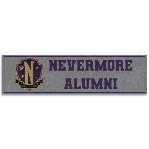 Wednesday Nevermore Academy Alumni Sticker Decal Notebook Car Laptop 11"x3" (Color)