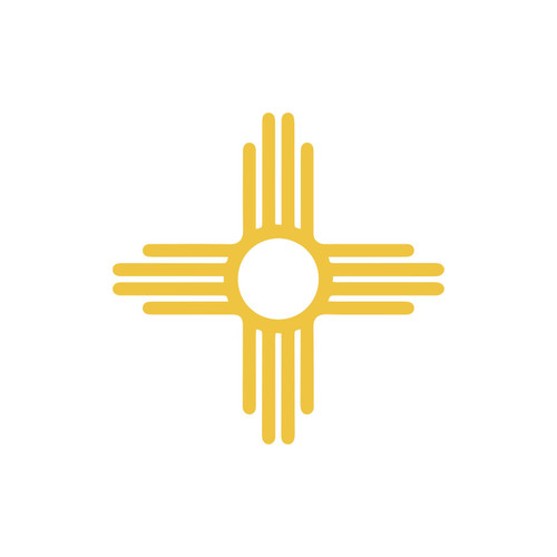New Mexico State Symbol Sticker Vinyl Decal Notebook Car Window Laptop 4"x 4" (Yellow)