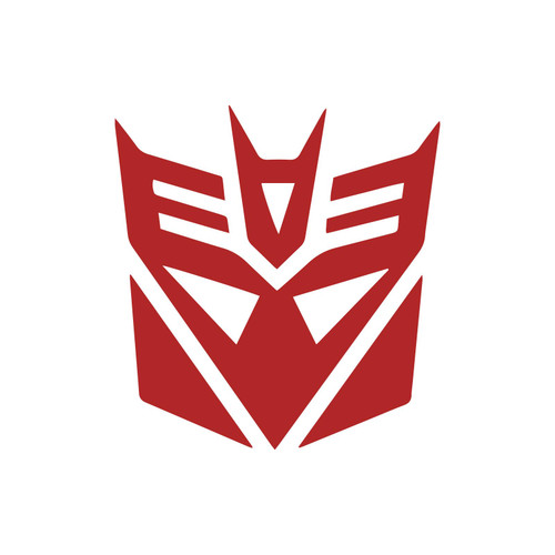 Decepticon Helmet Sticker Vinyl Decal Notebook Car Window Laptop 5"x 4.75" (Red)