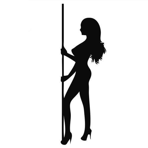 Sexy Stripper Pole Girl Silhouette 6" Vinyl Sticker Car Decal (6" Black) Sexy Stripper Pole Girl Silhouette 6" Vinyl Sticker Car Decal (6" Black)