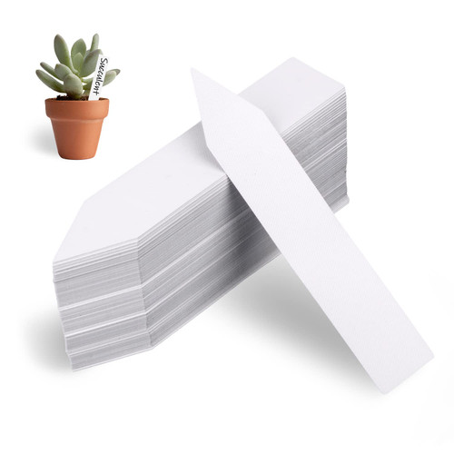 Plant Labels 100Pcs 4 Inch Plastic Waterproof Nursery Plant Tags for Outdoor, Garden Labels Markers Nursery Plant Tags Seed Labels Plant Markers for Garden Plant Label Stakes