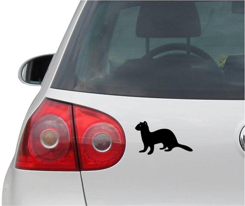 INDIGOS UG Car Sticker - Bumper - Decal - JDM - Die Cut - Ferret Ferrett Weasel Vinyl - Auto Tuning - Black - 139mm x81mm