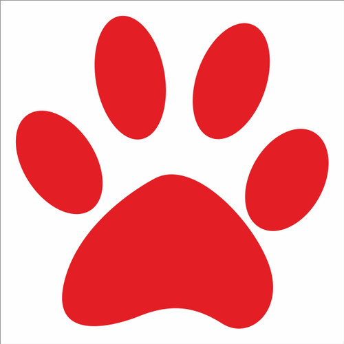 INDIGOS UG Car Sticker - Bumper - Decal - JDM - Die Cut - Dog Paw Fenster Laptop Vinyl - Sticker - red - 88mmx88mm