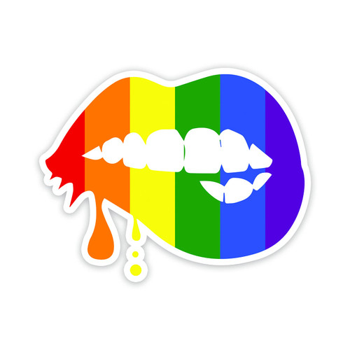 Pride Lip Bite Vinyl Sticker Auto Car Truck Wall Laptop | Sticker | 5.5" Wide