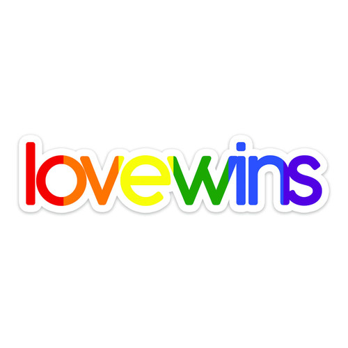 Pride Love Wins Vinyl Sticker Auto Car Truck Wall Laptop | Sticker | 5.5"