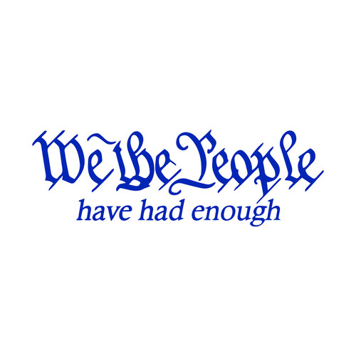 We The People Have Had Enough Decal Vinyl Sticker Auto Car Truck Wall Laptop | Blue | 5.5" x 1"