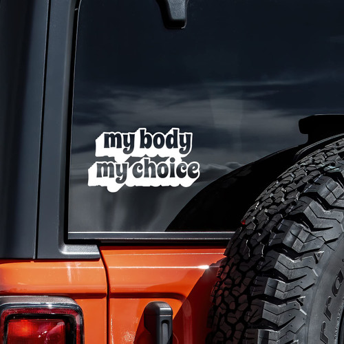 My Body My Choice Retro Decal Vinyl Sticker Auto Car Truck Wall Laptop | White | 5.5" Wide