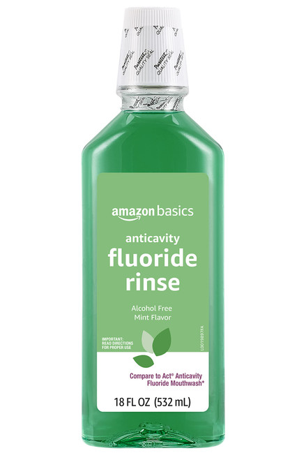 Amazon Basics Anticavity Fluoride Rinse, Alcohol Free, Mint, 18 Fluid Ounces, 1-Pack (Previously Solimo) Amazon Basics Anticavity Fluoride Rinse, Alcohol Free, Mint, 18 Fluid Ounces, 1-Pack (Previously Solimo)
