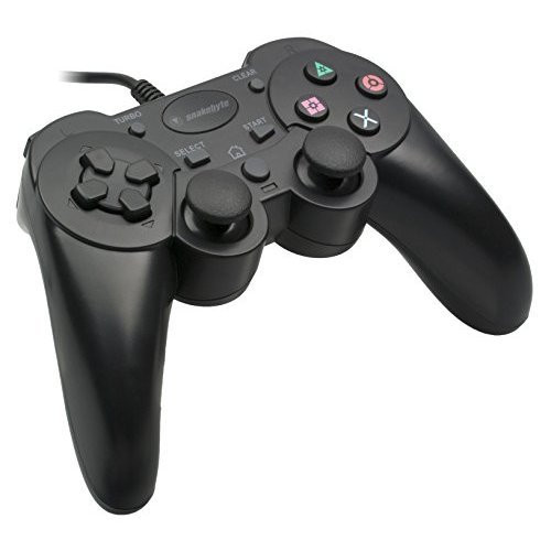 Snakebyte Wired Controller - Gamepad Including Vibration & Turbo Feature - Cable Length: 2m - Black - PlayStation 3