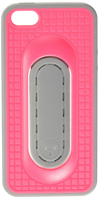 MyBat Stand Protector Cover for Apple iPhone 5S/5 - Retail Packaging - Hot Pink Snap Tail