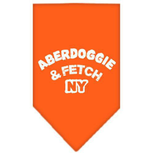 Mirage Pet Products Aberdoggie NY Screen Print Bandana for Pets, Small, Orange