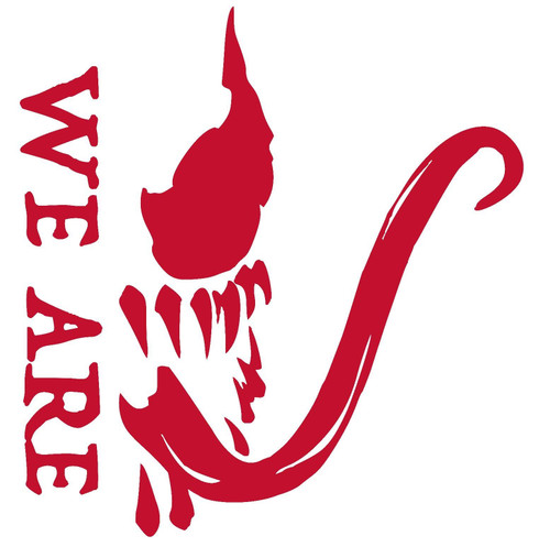 Vinylize WE are Venom Decals for Car Bumper Window Laptop Tablet Phone (Real Red, 5.7" x 6") Vinylize WE are Venom Decals for Car Bumper Window Laptop Tablet Phone (Real Red, 5.7" x 6")