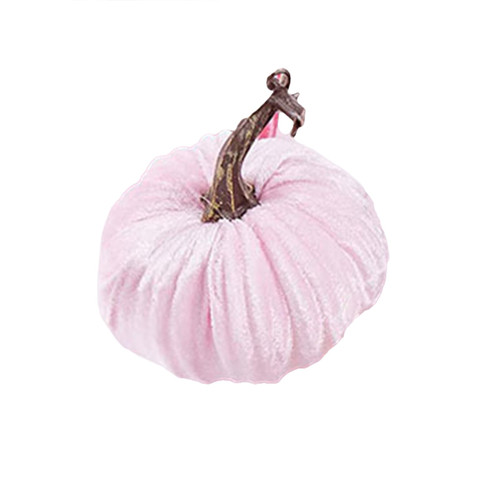 Yirepny Thanksgiving Decorations Artificial Pumpkins, Assorted Artificial Pumpkins Harvest Decorative Pumpkins, Rustic-Tabletop Centerpieces, Foam Pumpkins for Fall Autumn Halloween Decor Light Pink