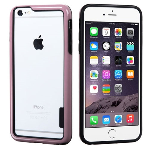 MyBat MyBumper Phone Protector Cover for Apple iPhone 6 Plus - Retail Packaging - Black/Pink MyBat MyBumper Phone Protector Cover for Apple iPhone 6 Plus - Retail Packaging - Black/Pink