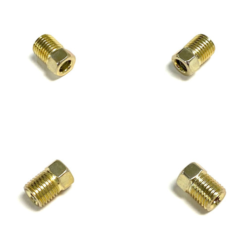 The Stop Shop Inverted Flare Steel Metric 10x1mm Brake Line Fittings For 3/16 Inch Tubing (Pack of 4)