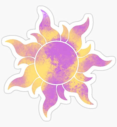 Tangled Sun Cloud Pattern/Watercolor Sticker - Sticker Graphic - Auto, Wall, Laptop, Cell, Truck Sticker for Windows, Cars, Trucks