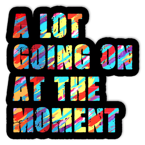 CVHoming Sticker, Not A Lot Going On at The Moment Funny Trending Music Quote Fan Sticker, Sticker Maker, Sticker Decal Car Laptop Wall Window Bumper Sticker