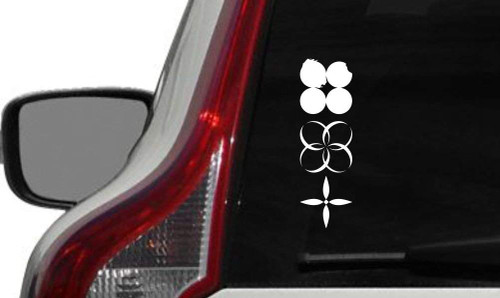 BTS Wings Vertical Logo Car Vinyl Sticker Decal Bumper Sticker for Auto Cars Trucks Windshield Custom Walls Windows Ipad MacBook Laptop Home and More (White)