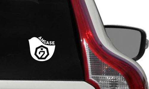 GOT7 Bird Silhouette Logo Ahgase Car Vinyl Sticker Decal Bumper Sticker for Auto Cars Trucks Windshield Custom Walls Windows Ipad MacBook Laptop Home and More (White)