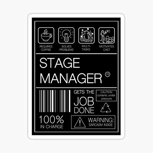 Stage Manager Label Sticker - Sticker Graphic - Auto, Wall, Laptop, Cell, Truck Sticker for Windows, Cars, Trucks