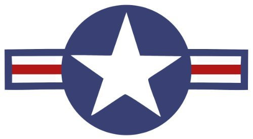 StickerJOE Roundel Star Sticker US Air Force USAF Insignia Car Decal 6" X 3.5"