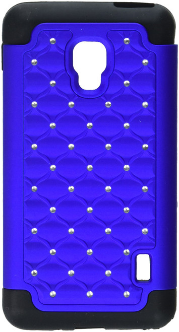 MyBat ASMYNA LG D500 (Optimus F6) Luxurious Lattice Dazzling TotalDefense Protector Cover - Retail Packaging - Blue/Black MyBat ASMYNA LG D500 (Optimus F6) Luxurious Lattice Dazzling TotalDefense Protector Cover - Retail Packaging - Blue/Black