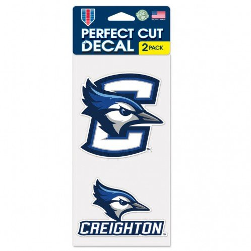 Creighton Blue Jays 4"x8" Die Cut Decal (Two - 4"x4" Decals)