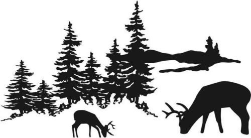 Deer Buck Family Animal Wildlife Vinyl Graphic Car Truck Windows Decal Sticker - Die cut vinyl decal for windows, cars, trucks, tool boxes, laptops, MacBook - virtually any hard, smooth surface