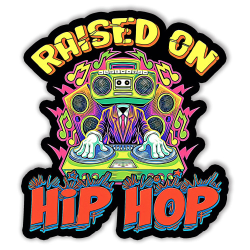 Nhi79art, Hip Hop Dj Hip Hop Music 50Th Anniversary Black History Sticker, Sticker Pack, Sticker Decal Car Laptop Wall Window Bumper Sticker