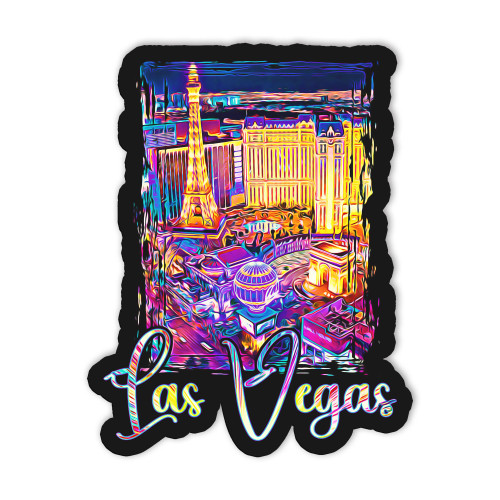 Nhi79art, Las Vegas City Visiting Las Vegas Nevada Urban Skyline Lover Sticker, Bumper Sticker for Car Women, Sticker Decal Car Laptop Wall Window Bumper Sticker