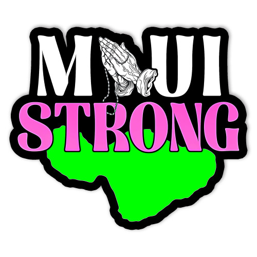 Nhi79art, Maui Strong Pray for Maui Hawaii Support Beaitiful Island Sticker, Sticker Pack, Stickers for Laptop, Guitar, Motorcycle, Bike, Skateboard, Luggage, Phone, Hydro Flask