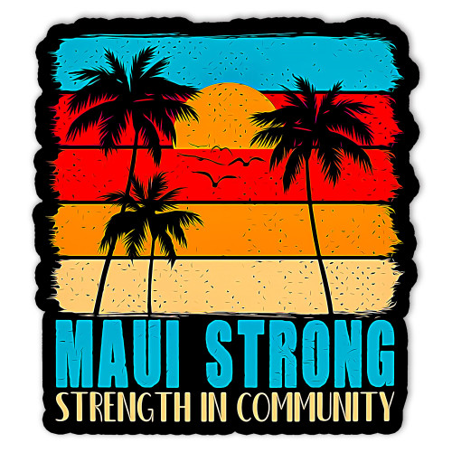 Nhi79art, Maui Strong Vintage Tropical Lahaina Island Love Sticker, Sticker Paper, Stickers for Water Bottles,Skateboards and Notebooks, Laptop Stickers Nhi79art, Maui Strong Vintage Tropical Lahaina Island Love Sticker, Sticker Paper, Stickers for Water Bottles,Skateboards and Notebooks, Laptop Stickers