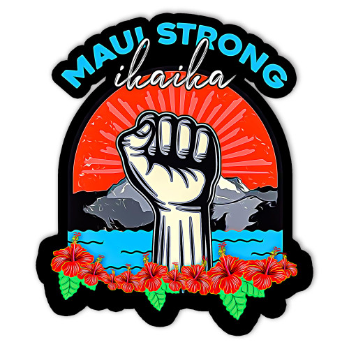 Nhi79art, Pray for Maui Save Maui Strong Hawaiian Love Support Sticker, Bumper Sticker Funny, Sticker for Merchandise Accessories Decal Decor Gifts Idea for Adults Ladies Kids Teens