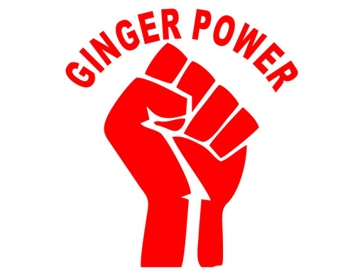 Ginger Power - 4" x 4" - RED Vinyl Die Cut Decal/Bumper Sticker for Windows, Cars, Trucks, Laptops, Etc. Ginger Power - 4" x 4" - RED Vinyl Die Cut Decal/Bumper Sticker for Windows, Cars, Trucks, Laptops, Etc.