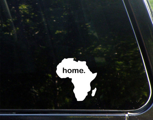 Home in Africa - 4" x 4" - Vinyl Die Cut Decal/Bumper Sticker for Windows, Cars, Trucks, Laptops, Etc. Home in Africa - 4" x 4" - Vinyl Die Cut Decal/Bumper Sticker for Windows, Cars, Trucks, Laptops, Etc.