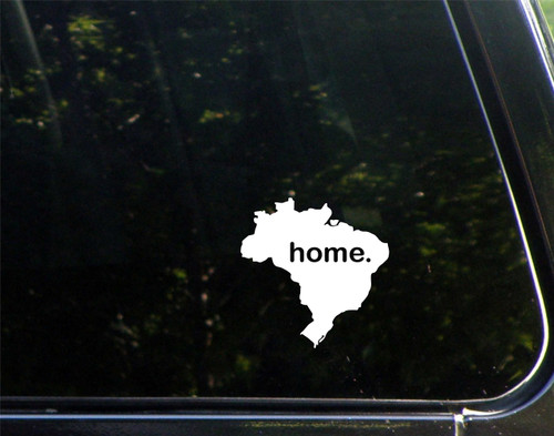 Home in Brazil - 4" x 4" - Vinyl Die Cut Decal/Bumper Sticker for Windows, Cars, Trucks, Laptops, Etc. Home in Brazil - 4" x 4" - Vinyl Die Cut Decal/Bumper Sticker for Windows, Cars, Trucks, Laptops, Etc.