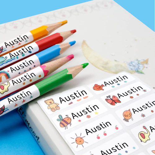 Personalized Waterproof Name Stickers Daycare Labels Personalized Name Labels Custom Label,Name Labels Name Stickers Personalized Waterproof Stickers (60PCS)