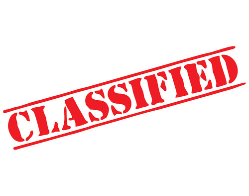 Classified for Cars Funny Car Vinyl Bumper Sticker Window Decal | White | 8.75" inch