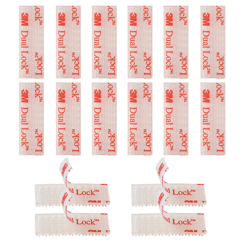 EZ Pass/IPass/IZoom Toll Tag Mounting Kit - 4 Pcs (2 Sets) Reclosable Fastener Peel and Stick Adhesive Dual Lock Tape Strips with Alcohol Prep Pad