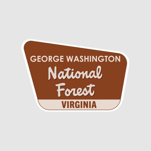 fagraphix George Washington National Forest Sticker Decal Self Adhesive Virginia va Camping Hiking Explore 1.25" Wide